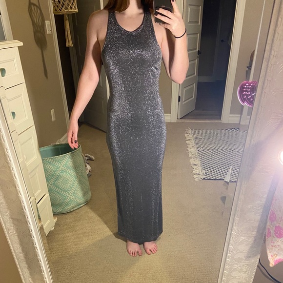 All that Jazz Dresses & Skirts - Long Silver Party Dress